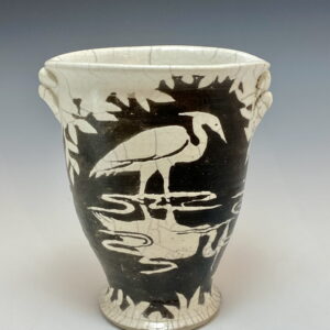 Flattened Heron Vase