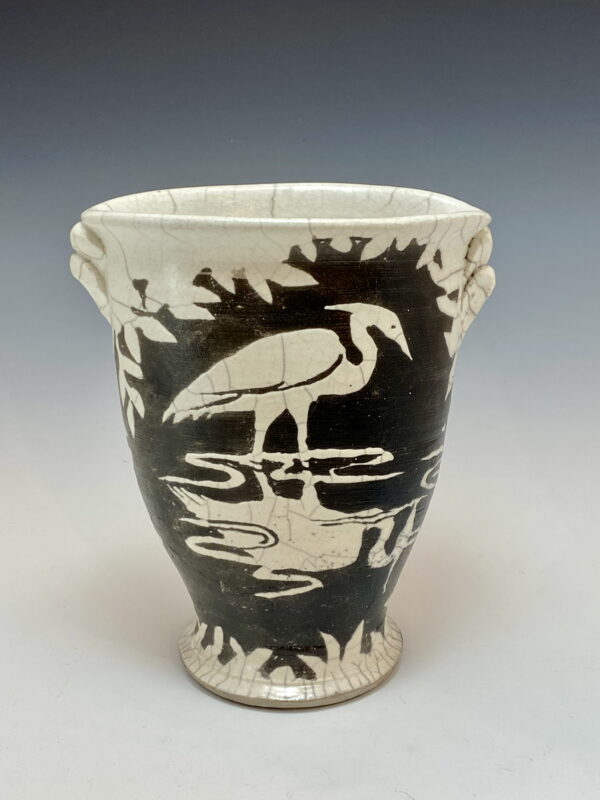 Flattened Heron Vase