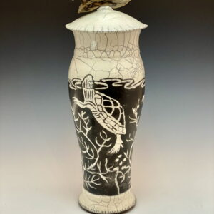 Turtle Vase with Lid